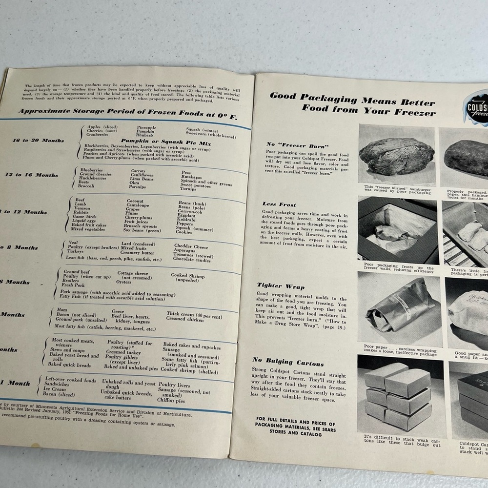 VTG 1952 Sears Coldspot How To Live With Your Freezer Recipe Booklet MCM - Picture 8 of 11